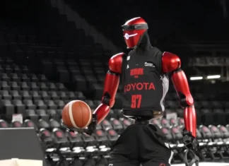 Δείτε βίντεο: Ρομπότ… μπασκετμπολίστας με ύψος 2,19 που βασίζεται αποκλειστικά στην τεχνητή νοημοσύνη εντυπωσίασε στο παρκέ