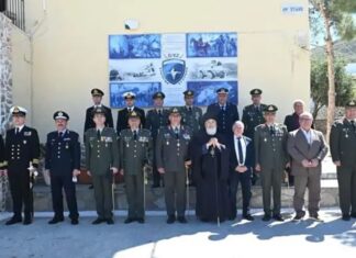 Κάλυμνος: Επίσημη τελετή στο 5/42 Σύνταγμα Ευζώνων με τον Μητροπολίτη Λέρου