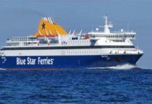 Προσωρινή βλάβη στον καταπέλτη του Blue Star Chios στο λιμάνι της Ρόδου