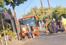 Τροχαίο με τραυματία στα Κολύμπια – Μηχανάκι συγκρούστηκε με λεωφορείο