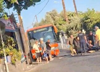 Τροχαίο με τραυματία στα Κολύμπια – Μηχανάκι συγκρούστηκε με λεωφορείο