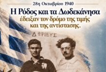 The Gabriel Misios Initiative-28η Οκτωβρίου: Η Ρόδος και τα Δωδεκάνησα έδειξαν τον δρόμο της τιμής και της αντίστασης